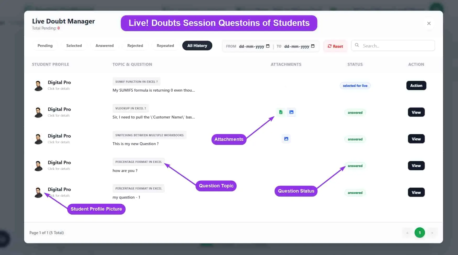 Saturday Live Interface